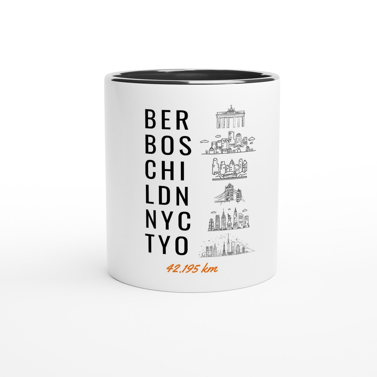 Tazza "World Marathon Majors" - Celebra il Tuo Viaggio di Runner Ogni Giorno